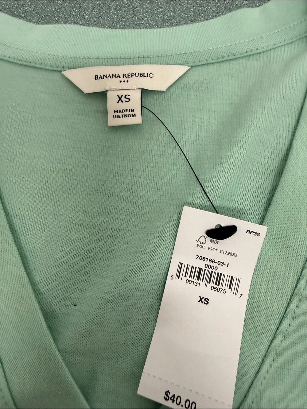 Banana Republic Casual V-Neck Sleeveless Tank Top Women’s Sage Green XS New!